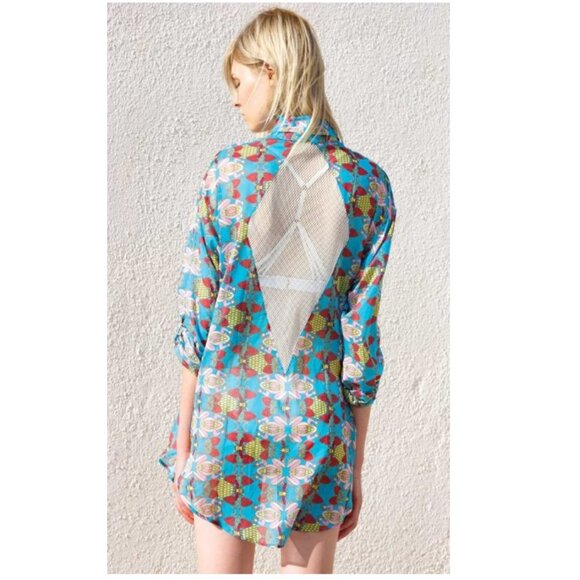 NWT- Paolita Mandolin Oversized Shirt in Apollo Print - Picture 1 of 9